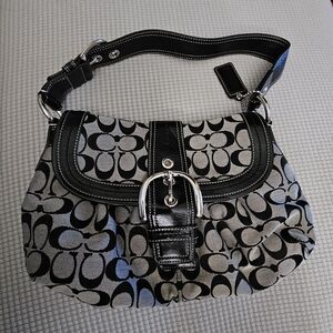 COACH Black and Gray Shoulder Bag